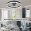 LED Ceiling Fan Light Dimmable With Remote Control Chandelier Lamp 4