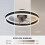 LED Ceiling Fan Light Dimmable With Remote Control Chandelier Lamp 6