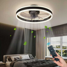 LED Ceiling Fan Light Dimmable With Remote Control Chandelier Lamp