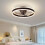 LED Ceiling Fan Light Dimmable With Remote Control Chandelier Lamp 9