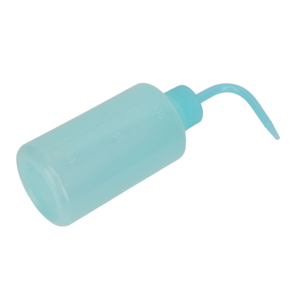 6pcs 250ml Blue Safety Wash Bottles for Tattoo Cleaning with Narrow Mouth