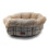 HugglePets (Small) HugglePets Donut Plush Oval Dog Bed Check & Stone 1