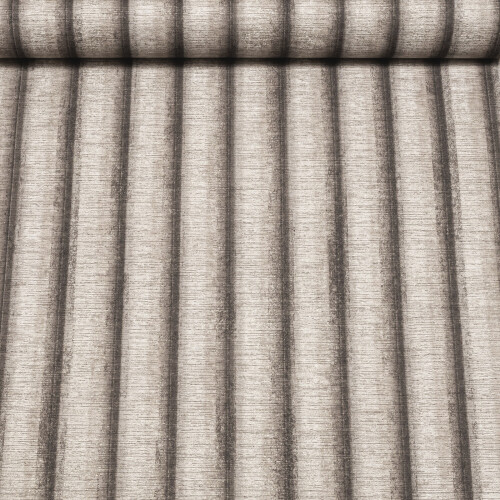 Grandeco Brown Bronze Stripe Wallpaper Metallic Textured Thick Vinyl 1