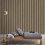 Grandeco Brown Bronze Stripe Wallpaper Metallic Textured Thick Vinyl 1