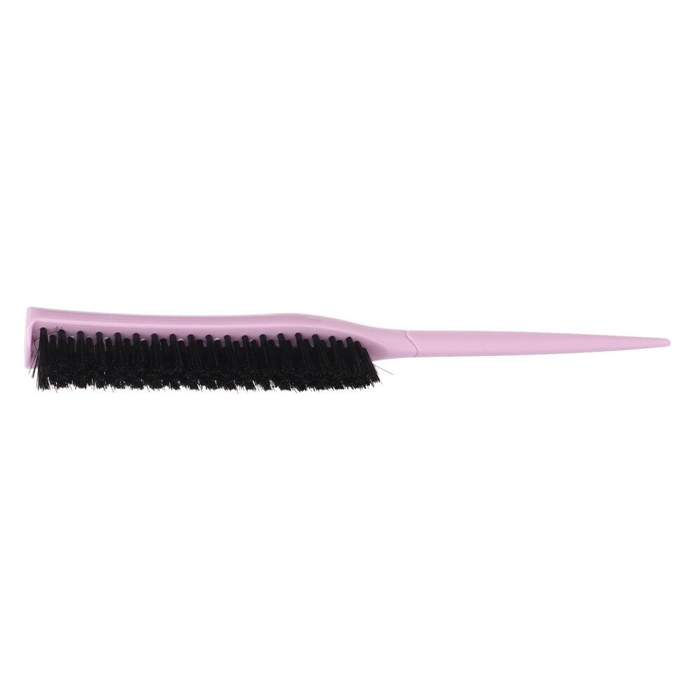 Light Purple 3-Row Teasing Hair Brush for Beard & Salon Travel