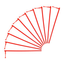 10Pièces Tiges Résistantes En PVC Rouge Pour À Vent Décoratifs