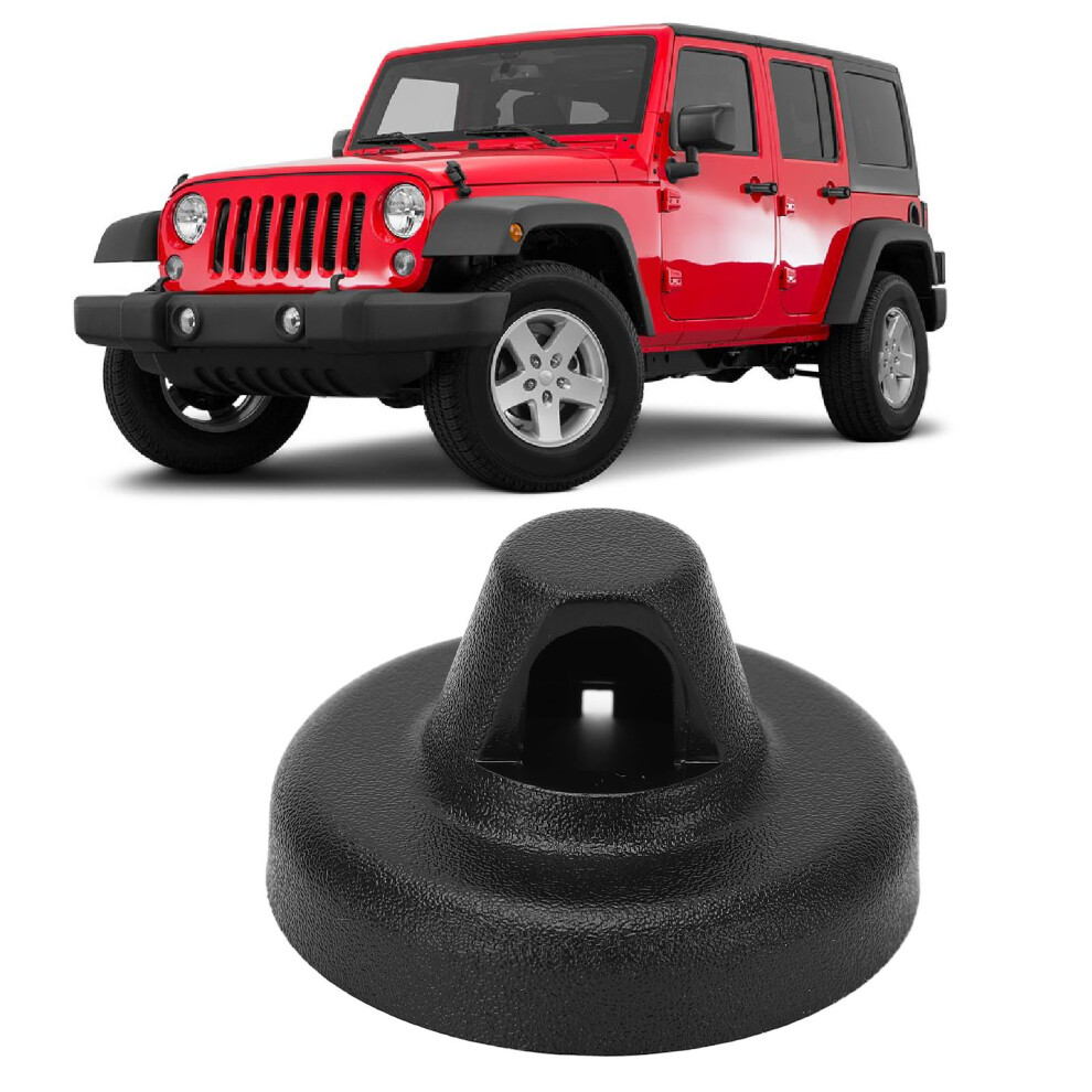 Radio Antenna Base Cover For Jeep Wrangler Jk Jl Jt 2007+ Black 7681353827075