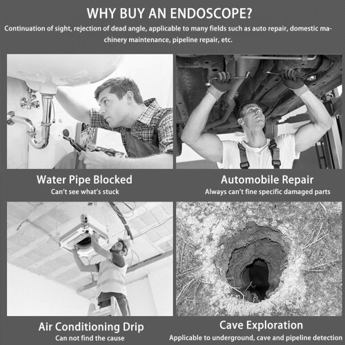 5MP Wireless IP67 Waterproof Borescope with 6 LEDs for Auto Repair 2