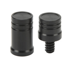 Plastic Pool Cue Joint Protectors Black 2Pcs Billiards Accessory