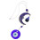 2 Teile Evil Eye Auto Hängendes Ornament Wand Anhänger 3