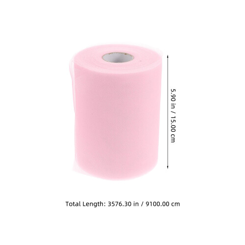 Pink Tüll Stoffrollen Polyester Für Blumenverpackung 1 2