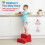 Tuffex Children's Step Stool Two-Step for Kids Multipurpose Footstool for Kitchen & Bath  - Red 2