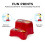 Tuffex Children's Step Stool Two-Step for Kids Multipurpose Footstool for Kitchen & Bath  - Red 4
