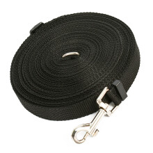 Langleine für Hunde 32.8 ft verstellbar schwarz 10 m x 2 cm