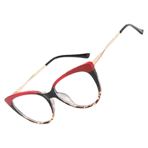 Blue Light Blocking Glasses for Women, TR90 Aluminum, Red 2