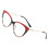 Blue Light Blocking Glasses for Women, TR90 Aluminum, Red 8