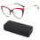 Blue Light Blocking Glasses for Women, TR90 Aluminum, Red 2