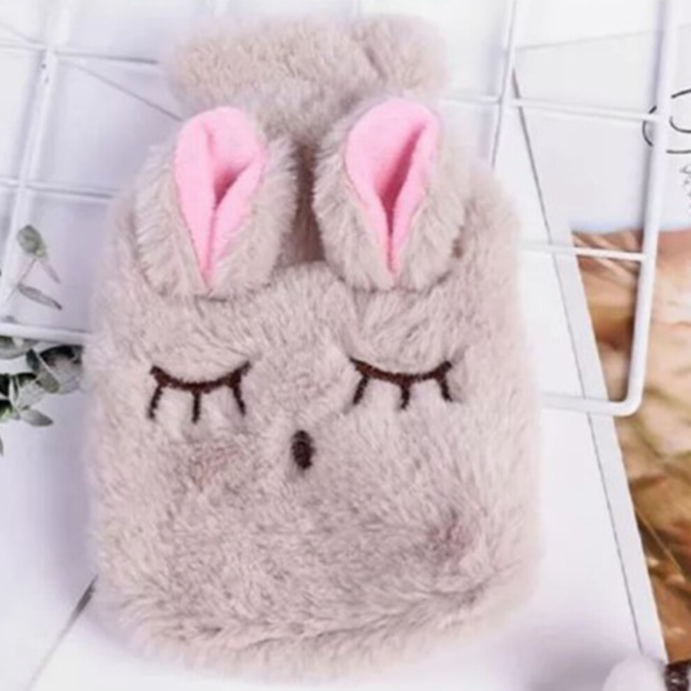 Beige Hot Water Bottle 350Ml Plush Cover | Safe, Explosion Proof, 13X19cm