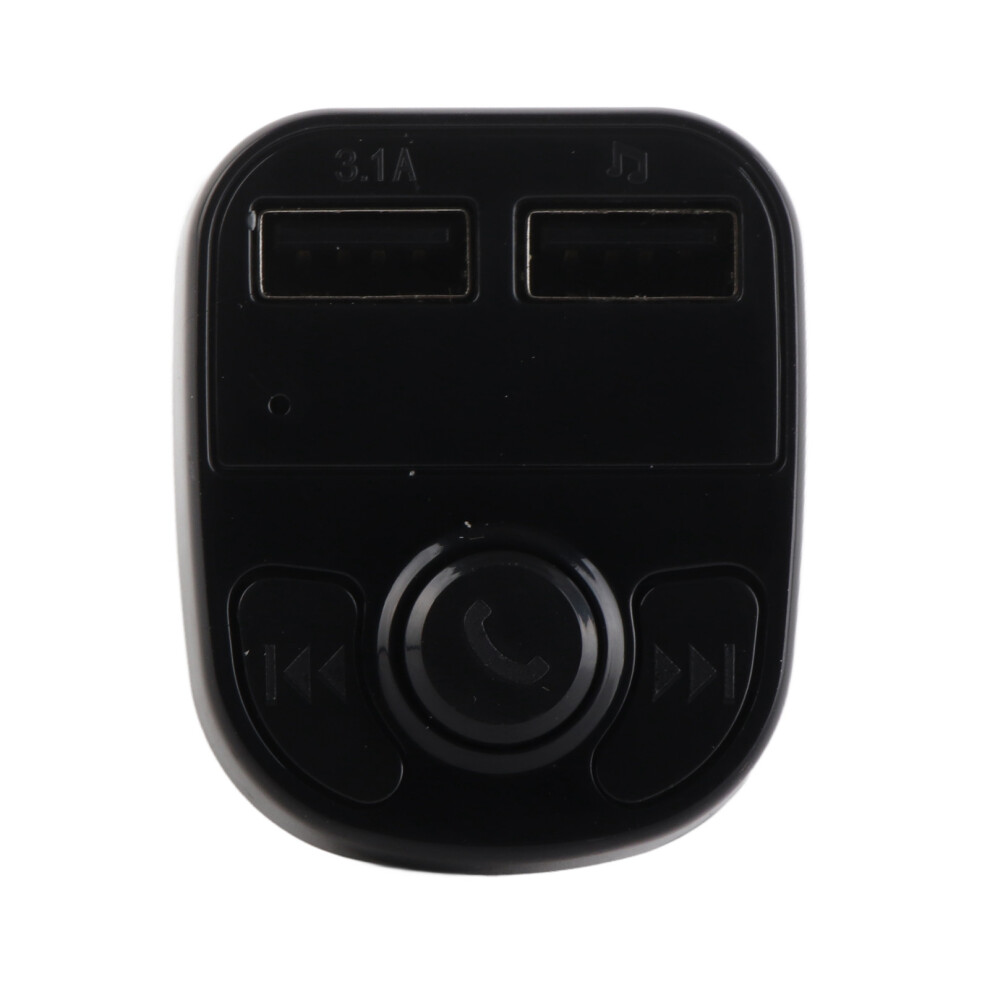 Car Bluetooth Fm Transmitter Charger 12-24V Dual Usb Mp3 7.3X3.2x4.5cm Black 3031353833875