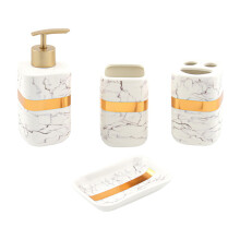 (Gold ) Durane Marbled Bathroom Set 4Pcs