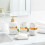 SQ Professional (Gold ) Durane Marbled Bathroom Set 4Pcs 5