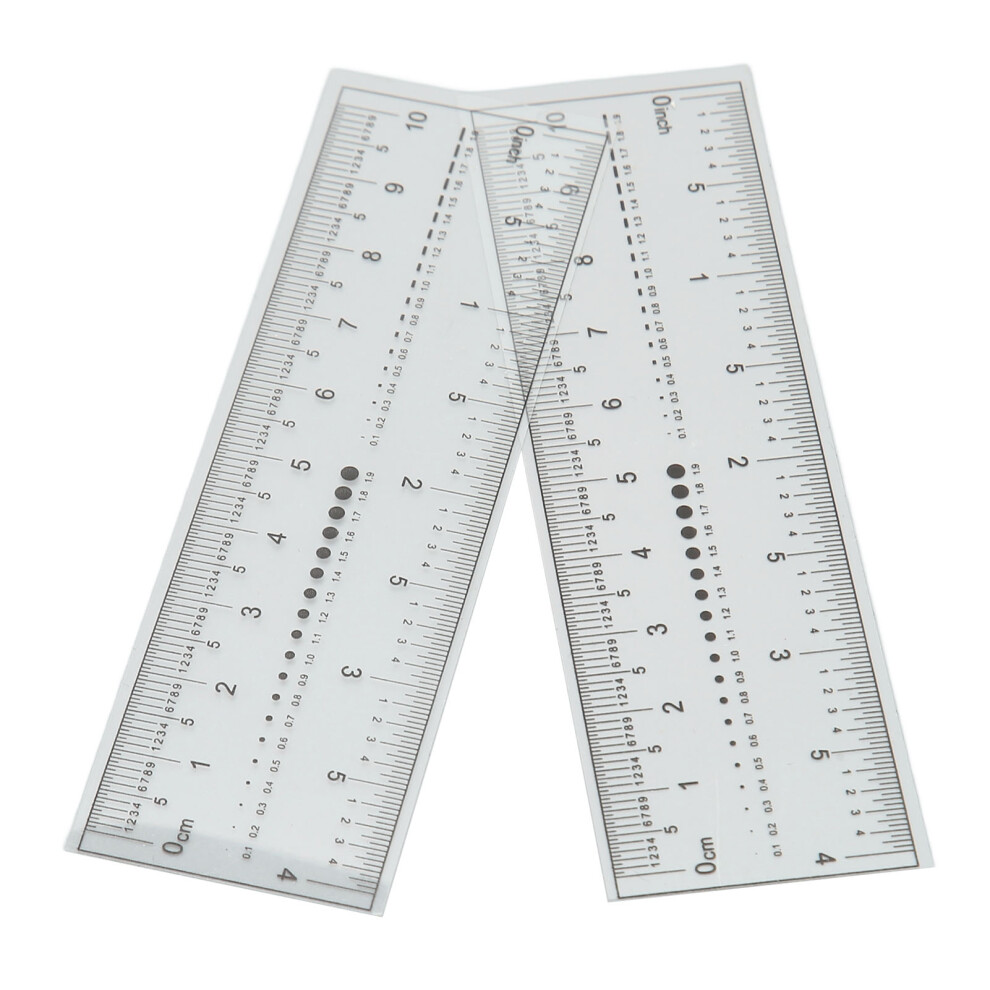 10PCS Transparent PVC Nail Art Ruler Soft Accurate Measuring Tool