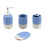 SQ Professional (Blue ) Durane Marbled Bathroom Set 4Pcs 1