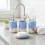 SQ Professional (Blue ) Durane Marbled Bathroom Set 4Pcs 6
