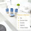SQ Professional (Blue ) Durane Marbled Bathroom Set 4Pcs 5