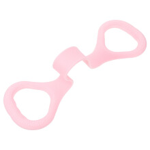 Pink Tpe Strength Training Stretch Belt with Handle for Exercise