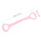 Pink Tpe Strength Training Stretch Belt with Handle for Exercise 8