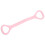 Pink Tpe Strength Training Stretch Belt with Handle for Exercise 2