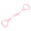 Pink Tpe Strength Training Stretch Belt with Handle for Exercise 6