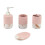 SQ Professional (Pink ) Durane Marbled Bathroom Set 4Pcs 1