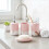 SQ Professional (Pink ) Durane Marbled Bathroom Set 4Pcs 6
