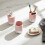 SQ Professional (Pink ) Durane Marbled Bathroom Set 4Pcs 7