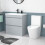 NES Home Nes Home 800mm Matte Grey Handleless Drawers Basin Vanity Close Coupled Toilet 1