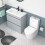 NES Home Nes Home 800mm Matte Grey Handleless Drawers Basin Vanity Close Coupled Toilet 3