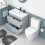 NES Home Nes Home 800mm Matte Grey Handleless Drawers Basin Vanity Close Coupled Toilet 4