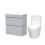 NES Home Nes Home 800mm Matte Grey Handleless Drawers Basin Vanity Close Coupled Toilet 5