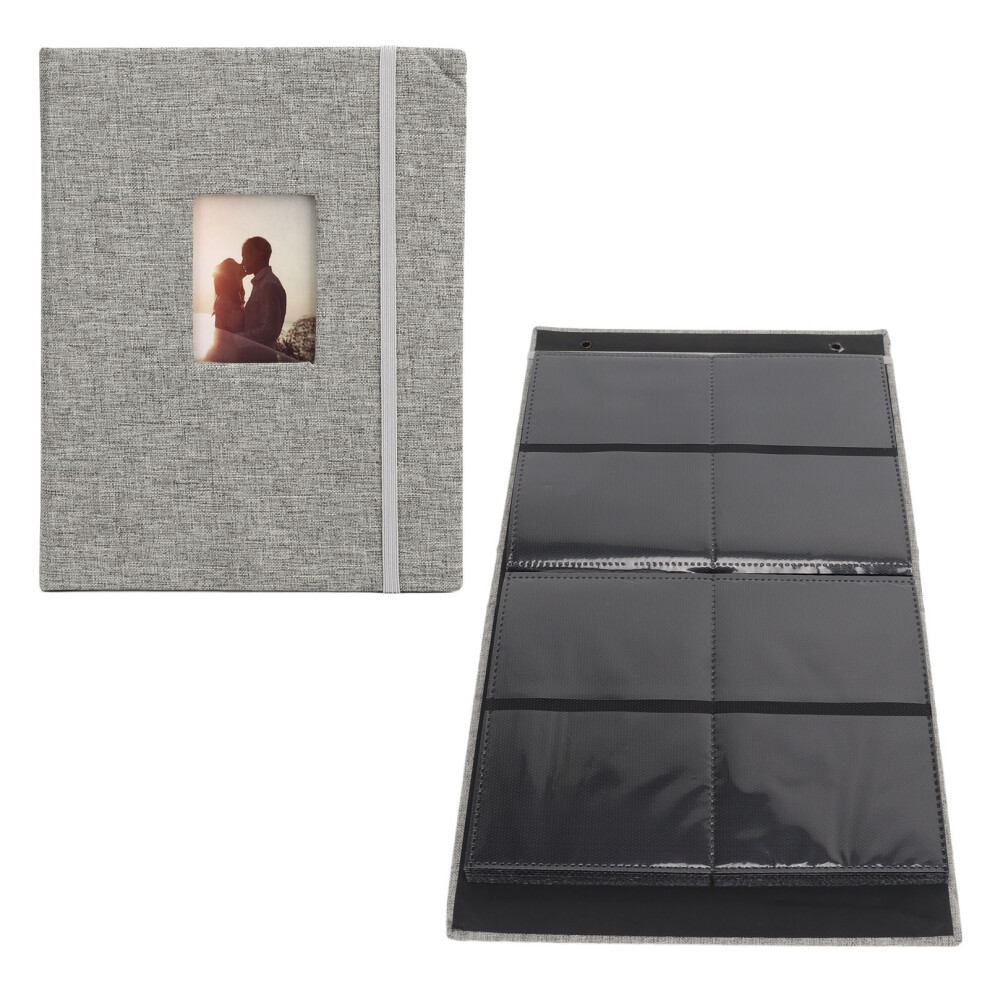 Mini 3In Cotton Hemp Photo Album 26 Pages 208 Pockets Gray 7891353835097