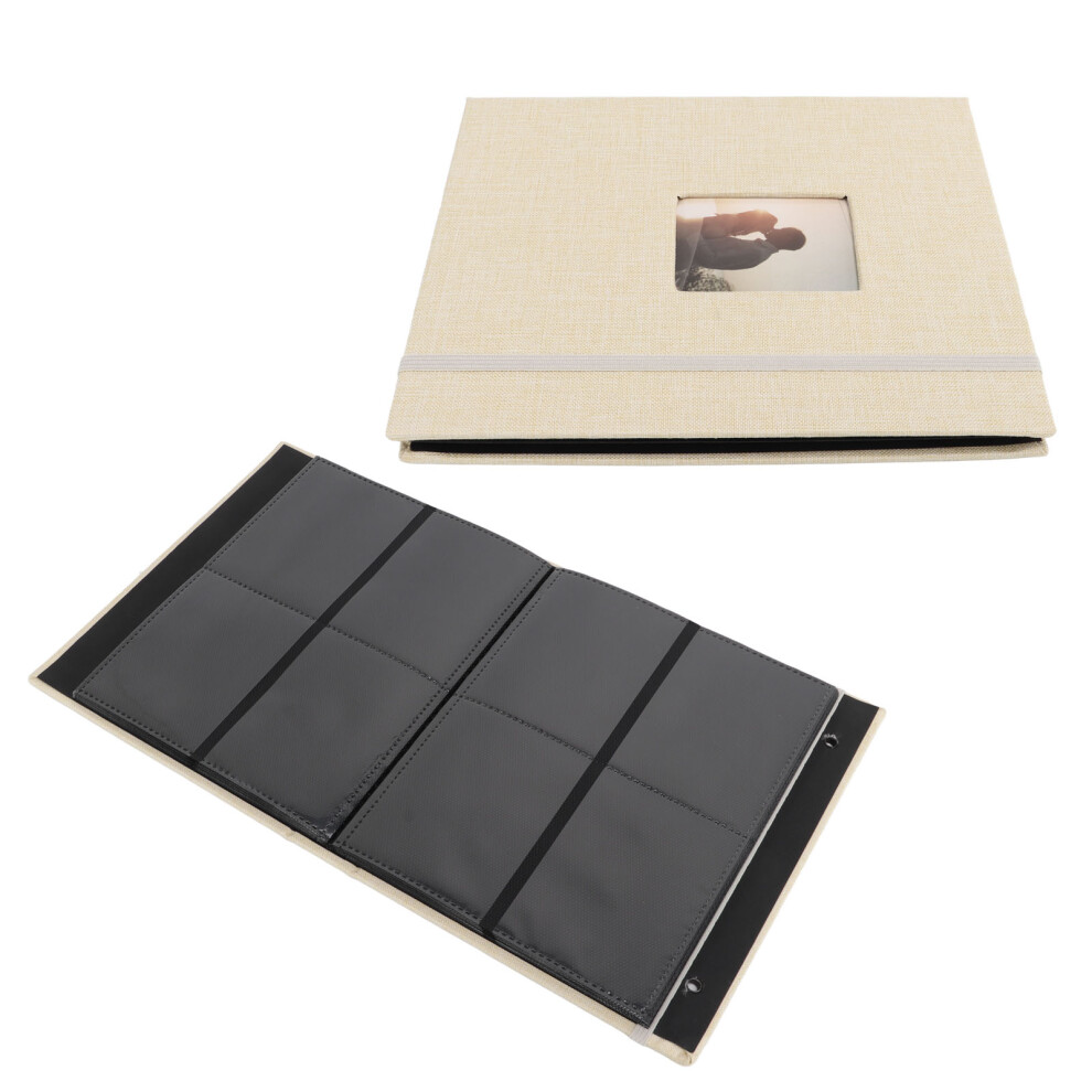 Mini 3In Cotton Hemp Photo Album 26 Pages, Khaki 4311353835079