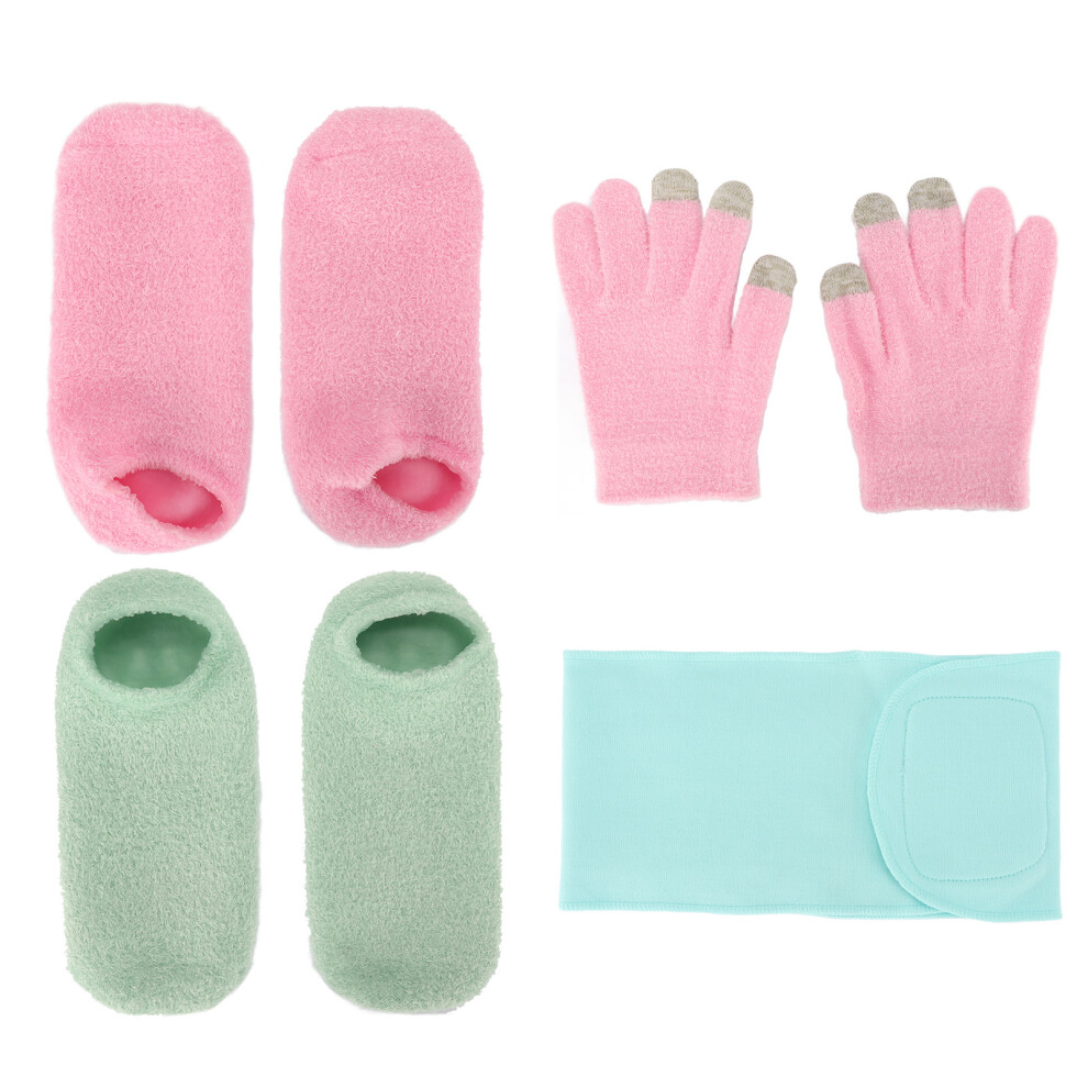 7PCS Reusable Gel Hand & Heel Moisturizing Gloves & Socks Set