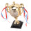Retro Trophy Clock, Gold, 8.5x8.5cm Base, 21cm Tall 15