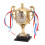 Retro Trophy Clock, Gold, 8.5x8.5cm Base, 21cm Tall 16