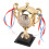 Retro Trophy Clock, Gold, 8.5x8.5cm Base, 21cm Tall 14
