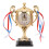 Retro Trophy Clock, Gold, 8.5x8.5cm Base, 21cm Tall 1