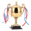 Retro Trophy Clock, Gold, 8.5x8.5cm Base, 21cm Tall 10