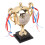 Retro Trophy Clock, Gold, 8.5x8.5cm Base, 21cm Tall 11
