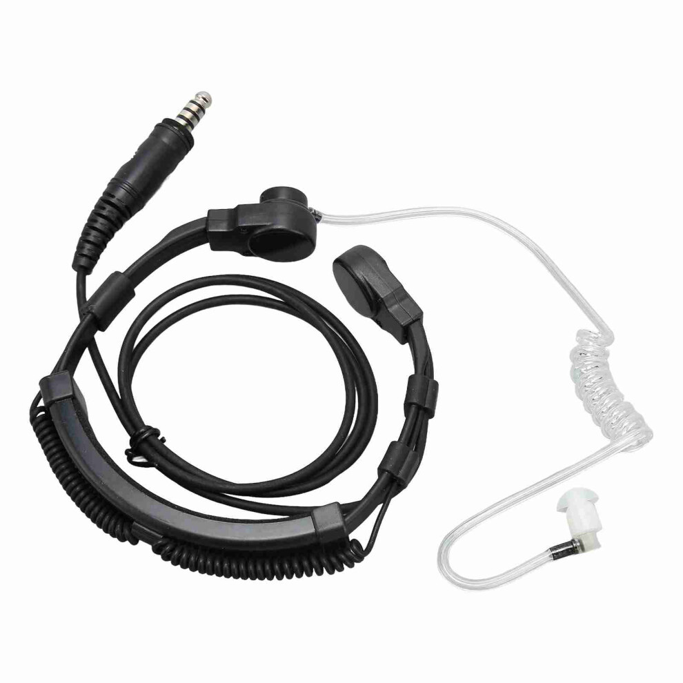 Throat Microphone Earpiece For Walkie Talkies, Transparent Acoustic Tube, U94 Ptt, Compatible With T5000 Series 4911353838249